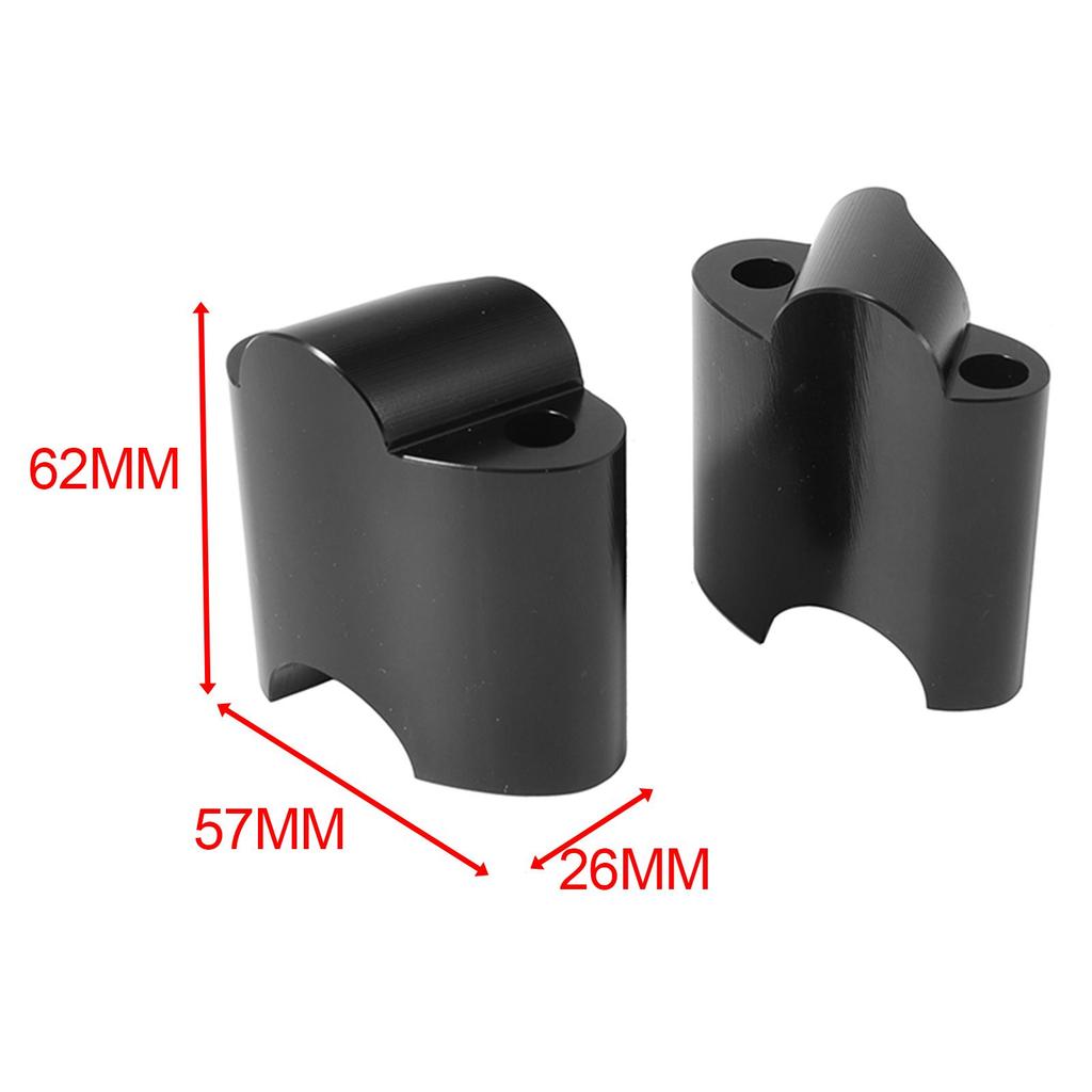 2x CNC Handlebar Riser Clamp for Harley XL 1200x Forty-Eight 2010-2017