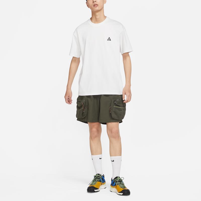 Nike ACG Series SS22, однотонная свободная футболка с круглым вырезом и короткими рукавами, мужские топы белого цвета DJ3643-121