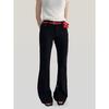 Spring design pants zipper jeans women's high street casual micro-pull pants women