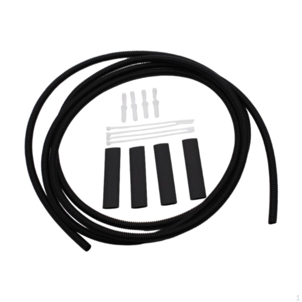 Комплект шлангов стеклоомывателя, автомобильная трубка 2,6 м, запасные части, автомобильный черный