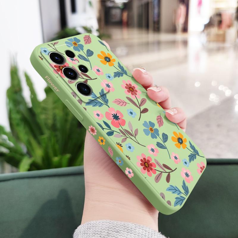 Цветочный стебель Цветок Чехол для телефона Для Samsung Galaxy S25 S24 S23 S22 S21 S20 Ultra FE S10 S10E Plus Note 20 Ultra Силиконовый чехол