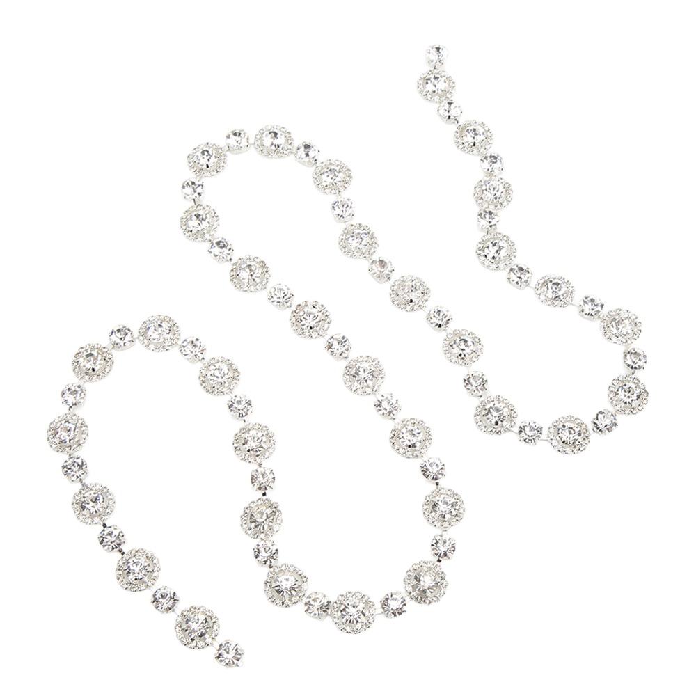1pcs Metal Chain Base Rhinestone Claw Chain Crystal Applique Trim For Garment Decoration