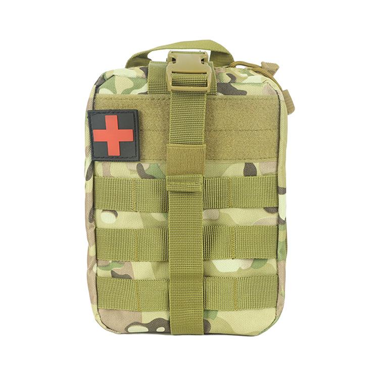“Tactical Camo Outdoor Medical Bag - Multifunctional Emergency & First Aid Kit”
