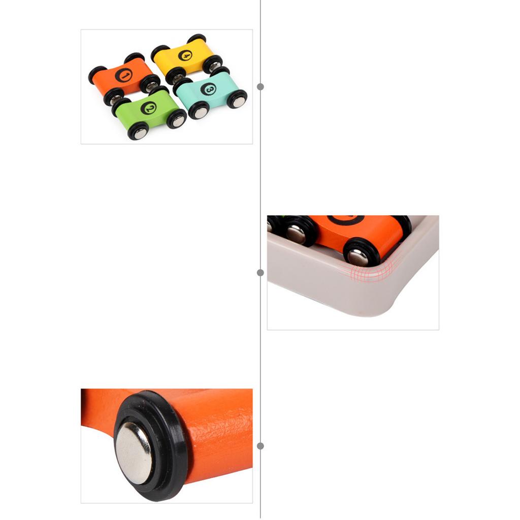 Автомобильный рамп, гоночный трек на крыше, ранний образовательный миниатюрный деревянный трек, скользящий автомобиль для