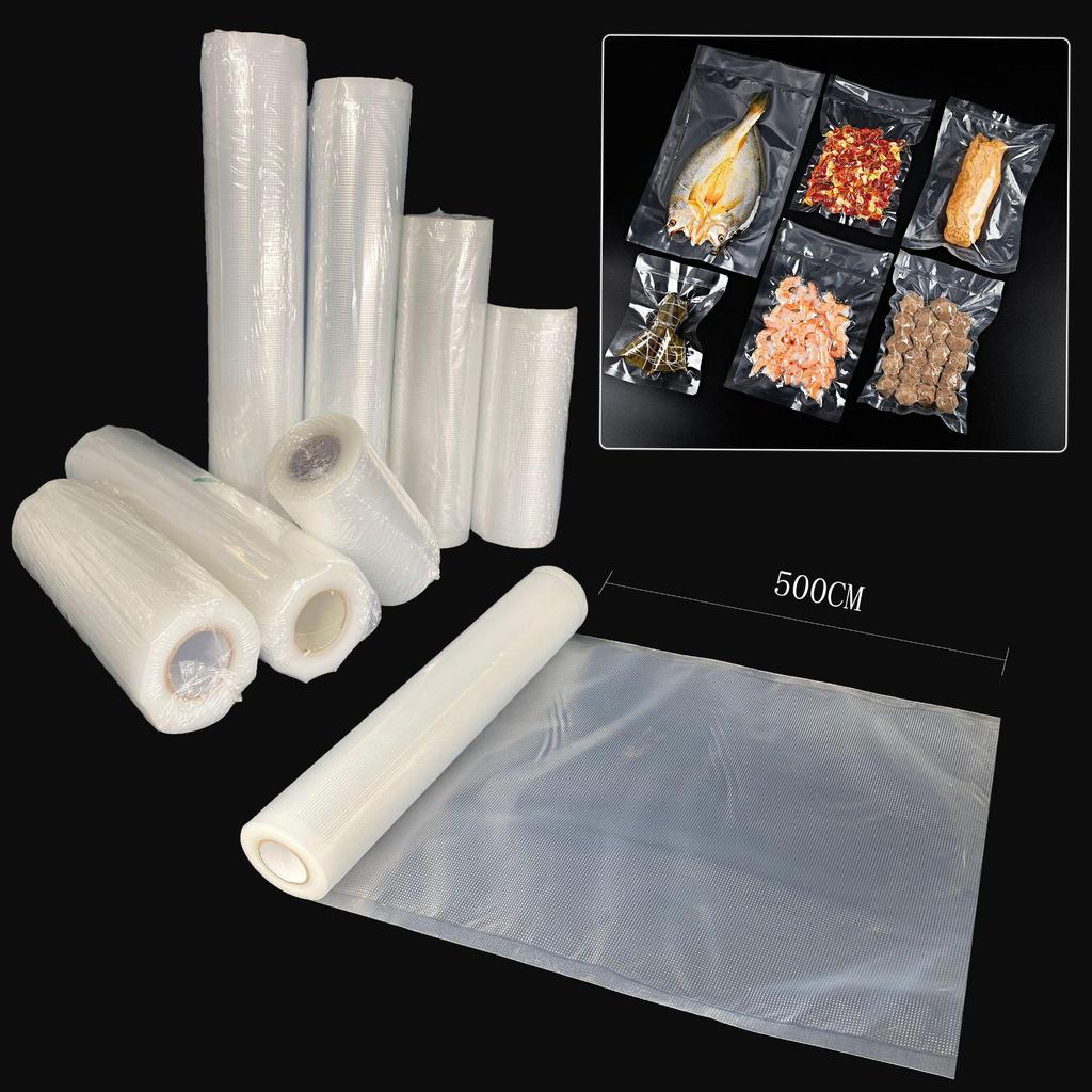 Прозрачный текстурированный нейлоновый вакуумный рулонный пакет - Утолщенный, пищевой