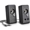 Computer Speakers, PC Speakers Stereo Sound USB Powered Multimedia Speakers with Colorful LED Light (Two-Pack)