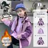 Girls' 2025 Winter Windbreaker: Thick Cotton-Padded Two-Piece Set with Fleece-Lined Jacket