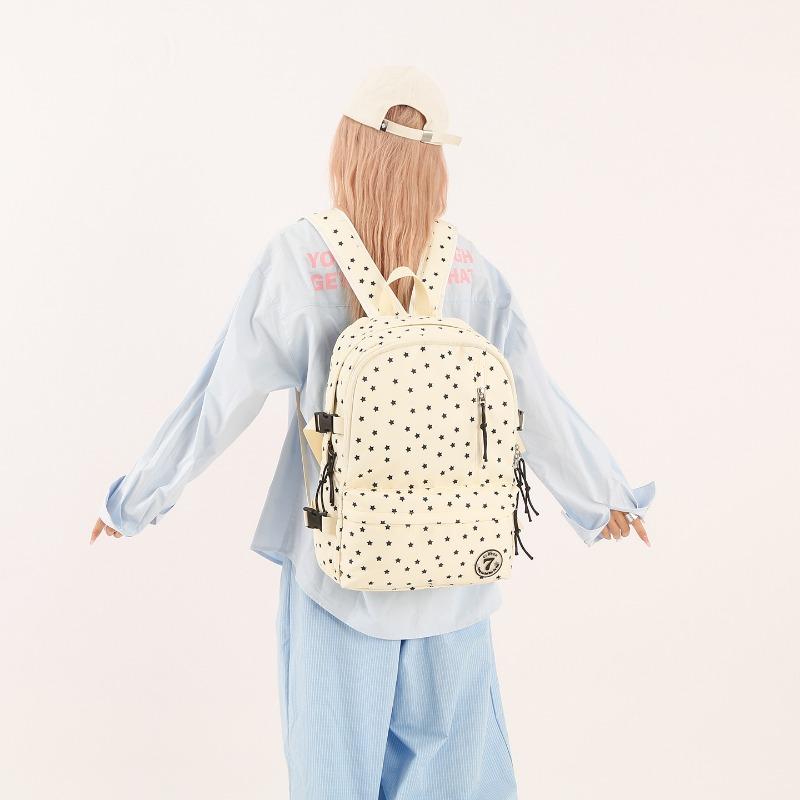The New Schoolbag Is High-value, Fresh and Sweet Polka Dot Backpack, Lightweight and Large-capacity Backpack for Junior High School Students.