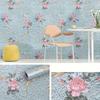 1 Roll 17.7 * 393.7in Retro Flower-Green Self-adhesive Wallpaper | Ideal for Kitchens, Bathrooms, Rooms & Offices