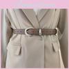 Fashion Female Leather Waist Belt With Alloy Buckle For Casual Wear