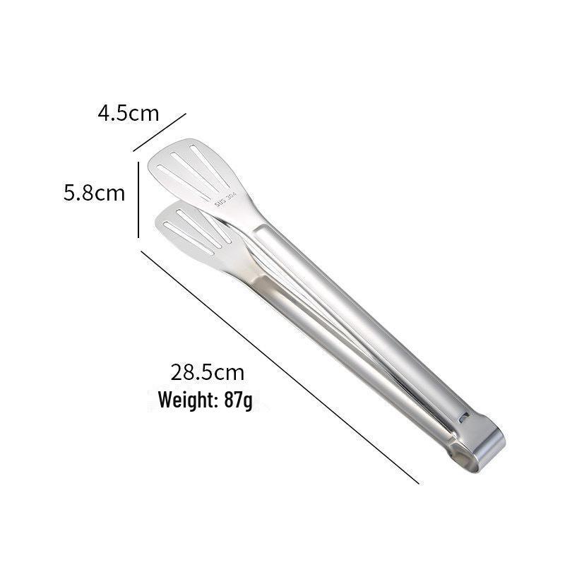 Зажимы для жарки стейков, кухонные зажимы для еды, зажимы для сладких ломтиков, зажимы для барбекю из нержавеющей стали промышленного класса, устойчивые к ожогам, утолщенные