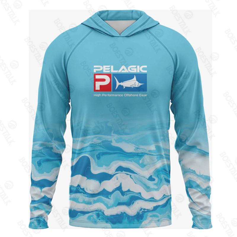 Pelagic Long Sleeve Hooded Fishing Shirt UPF 50 Quick Dry Breathable Outdoor Gear