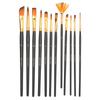 12 шт. Художественные кисти Нейлоновые Разные формы Комбинация Инструменты для акварели, масляной, акриловой живописи