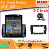9,7-дюймовый вертикальный экран Tesla автомобильное радио для Skoda Kodiaq 2016 - 2021 Karoq NU7 2017-2021 GPS навигация мультимедийный плеер