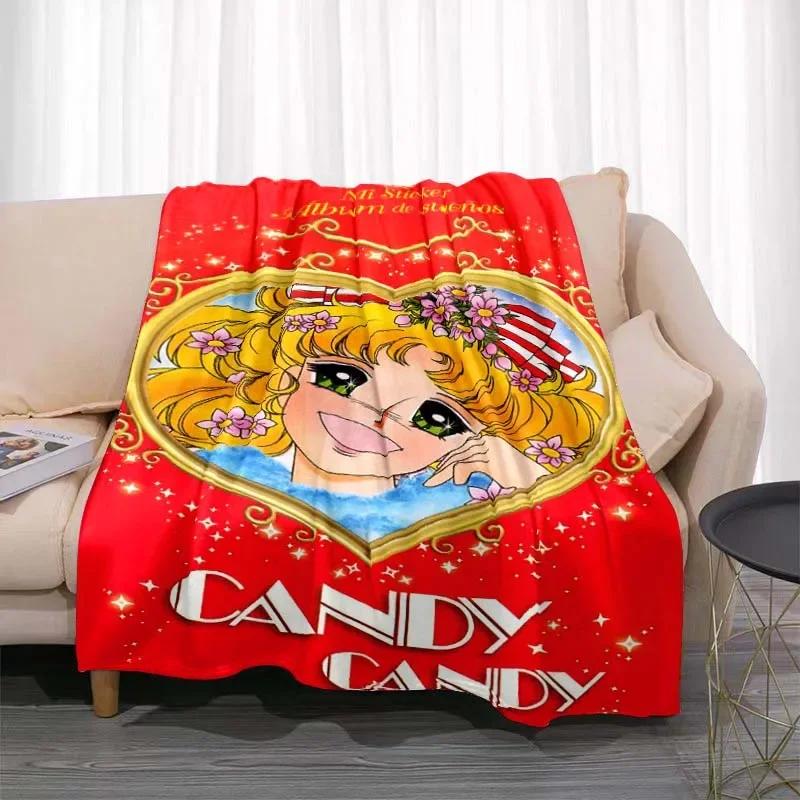 Одеяло Candy Candy Anime Kawaii Japanese Anime Flannel Super Soft Warm Blanket Подходит для дома Four Seasons Bedroom Blanket
