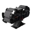 Fireplace Fan Quiet Operating 180 220CFM 1400rpm Aluminum Alloy 6 Blade Heat Powered Wood Stove Fan