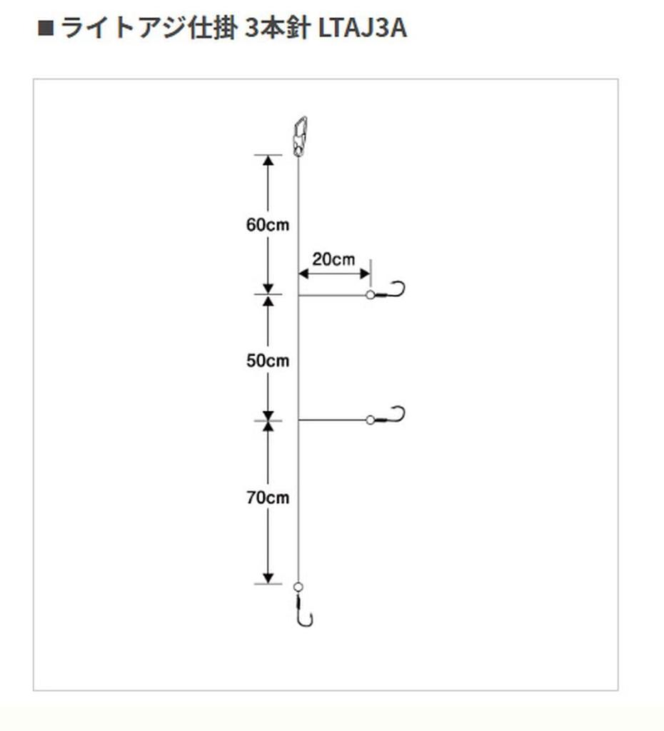 YAMASHITA Light horse mackerel device 3 needles 2 sets 10-2-2 580-570