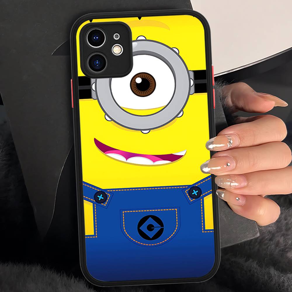 Cartoon Anime Yellow M-Minions Phone Case For IPhone 16e 16 15 14 13 12 11 Pro Max X XS Max Plus Matte Clear