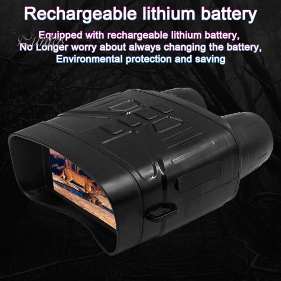 Очки ночного видения, бинокли, дизайн с большим экраном, перезаряжаемые бинокли, инфракрасные очки ночного видения для кемпинга, оборудование для наблюдения