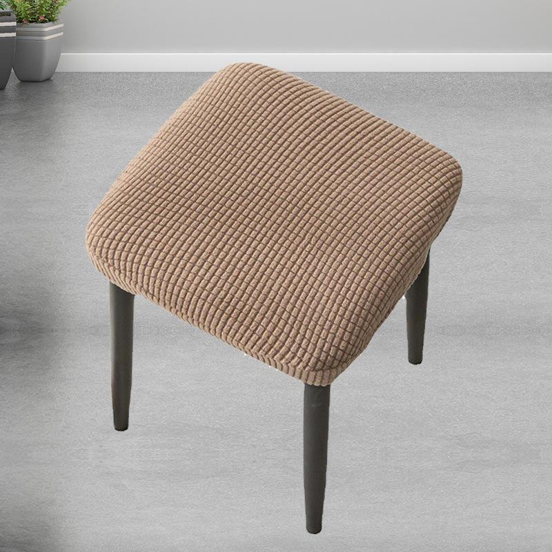 Elastic Stool Cover Plaid Chair Cover Small Square Seat Cover Restaurant