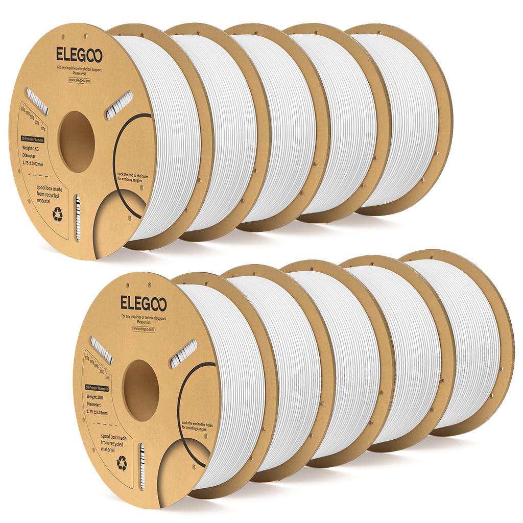 ELEGOO PLA+ Filament 1.75mm 3D PLA for 3D Printer Consumables Material Compatible with Most FDM Printers(1KG/Spool, 2.2 lbs)
