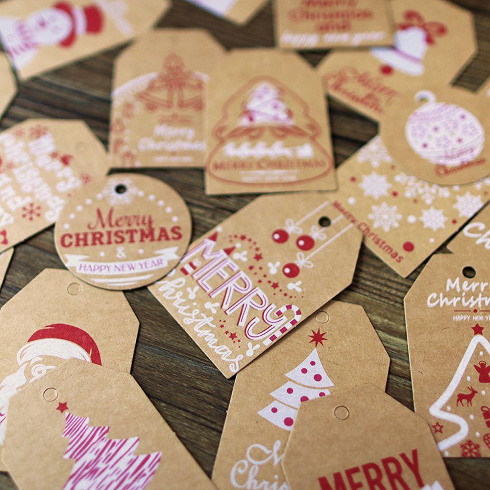 Supplies Santa Claus Xmas Decoration Gift Wrapping Christmas Labels Hang Tags Christmas Tag