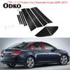 10 шт. Накладки на стойки кузова из полированного карбона для Chevrolet Cruze 2009-2015, Накладки на оконные стойки, Наклейки на стойки BC, Аксессуары