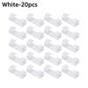 20Pcs Self Adhesive Cable Management Clips Cable Organizers Sticky Wire Clips Cord Holder for Laptop Ethernet Cable Desktop Home