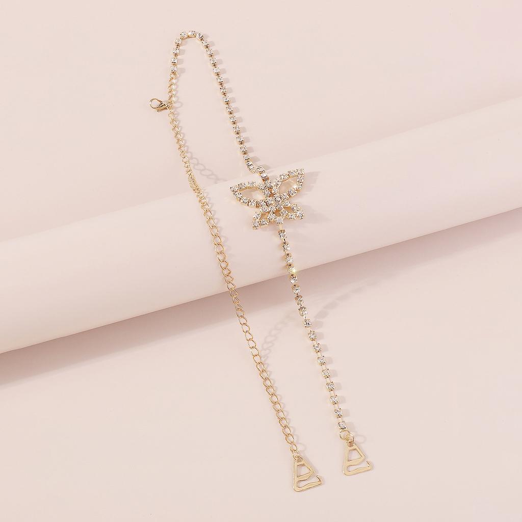 Jewelry Simple Temperament Super Fairy Butterfly Body Chain Elegant Fashion Sexy Invisible Shoulder Strap.
