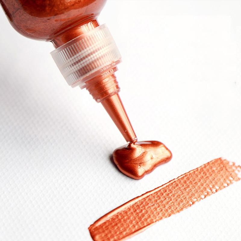 Золотая краска, 60 мл, металлическая акриловая краска, водонепроницаемая, не выцветшая, окрашенная своими руками пигментами