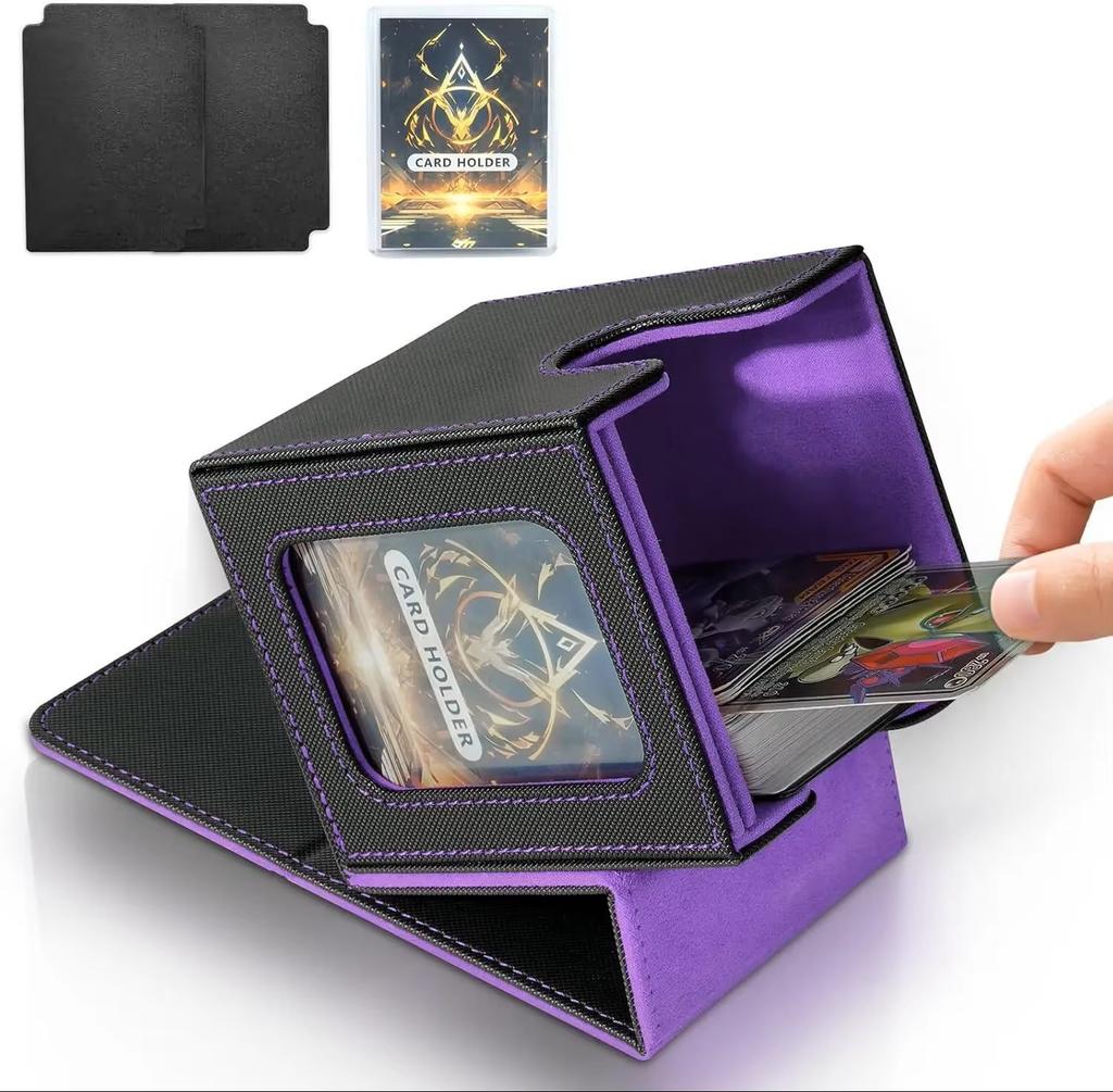 Коробка для колоды карт с дисплеем MTG Commander Вмещает 100+ карт в двойных протекторах Коробка для хранения коллекционных карт Подходит для TCG, Бейсбольных, Спортивных карт
