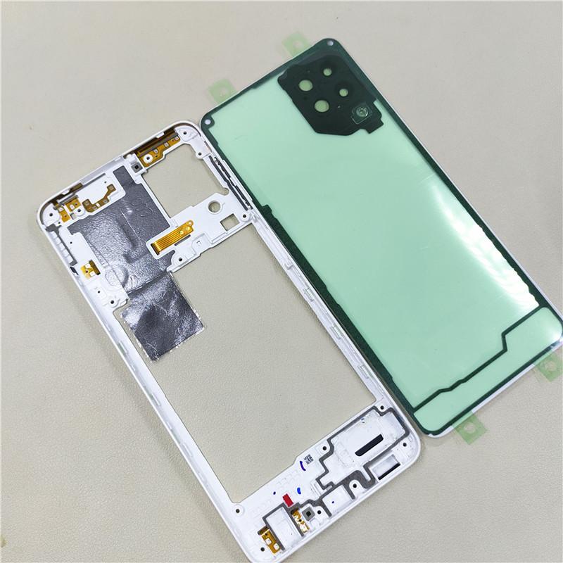 Полный корпус для Samsung Galaxy A22 4G A225 Средняя рамка + Задняя крышка аккумулятора Задняя часть С линзой камеры Запасные части для ремонта
