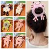 Women Girls Cute Cartoon Panda Hair Scrunchies Bear Elastic Plush Hair Sweet Cat Ponytail Hair L4U6