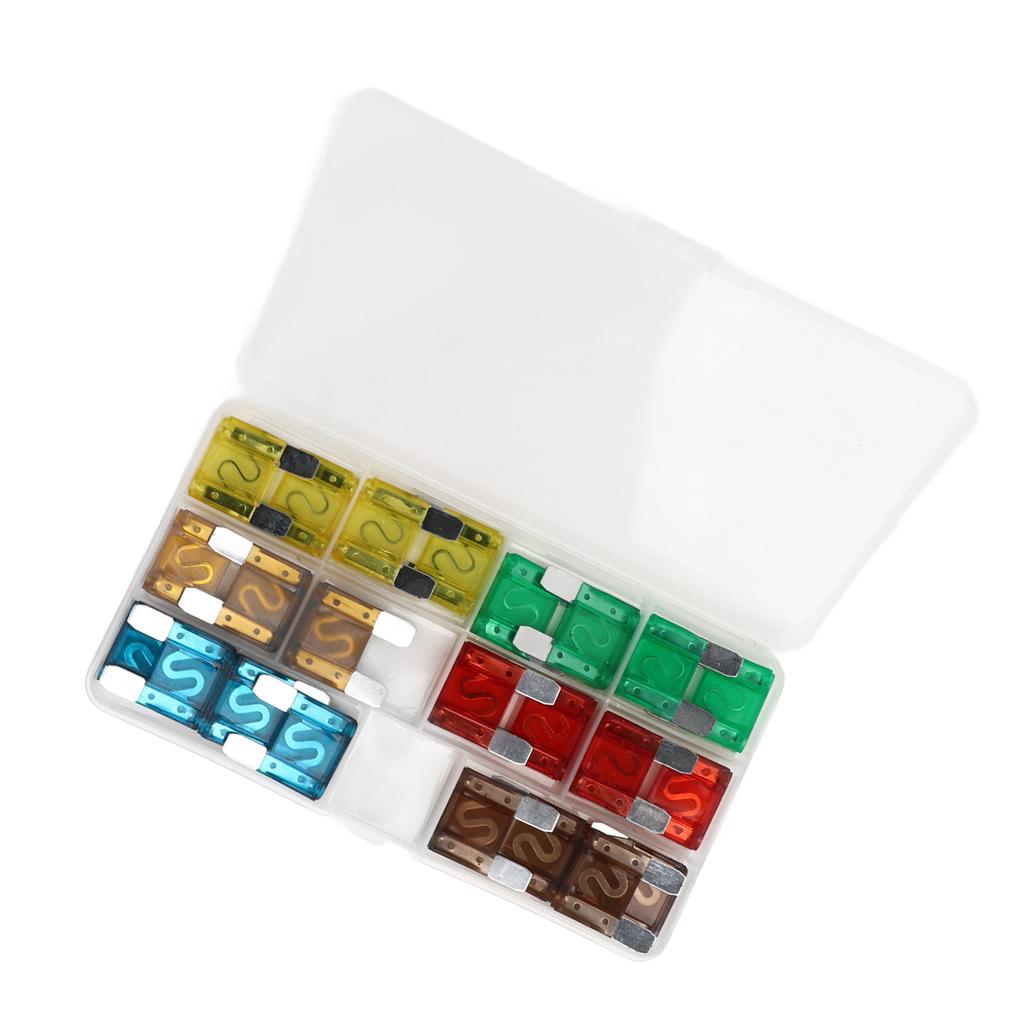 Набор автомобильных предохранителей 24 шт. с коробкой для хранения, цинковый сплав 20А 30А 40А 50А 60А 70А, автомобильный предохранитель Se