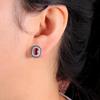 925 Sterling Silver Light Luxury Fashion Natural Filled Ruby Earrings for Women's & Lady Fine Jewelry Birthday Party Gift