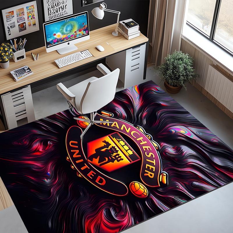 Football team Pattern Rug, Indoor/Outdoor Mat, for Picnic, Gameroom, Bedroom, Office, Living Room, Home Decor Carpet, Birthday Gift