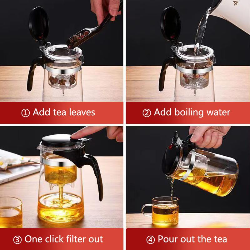 Thick Durable Heat Resistant Glass Teapot Tea Infuser Filter Teawear Scented Tea Container Tea Strainer Teapot Homeware