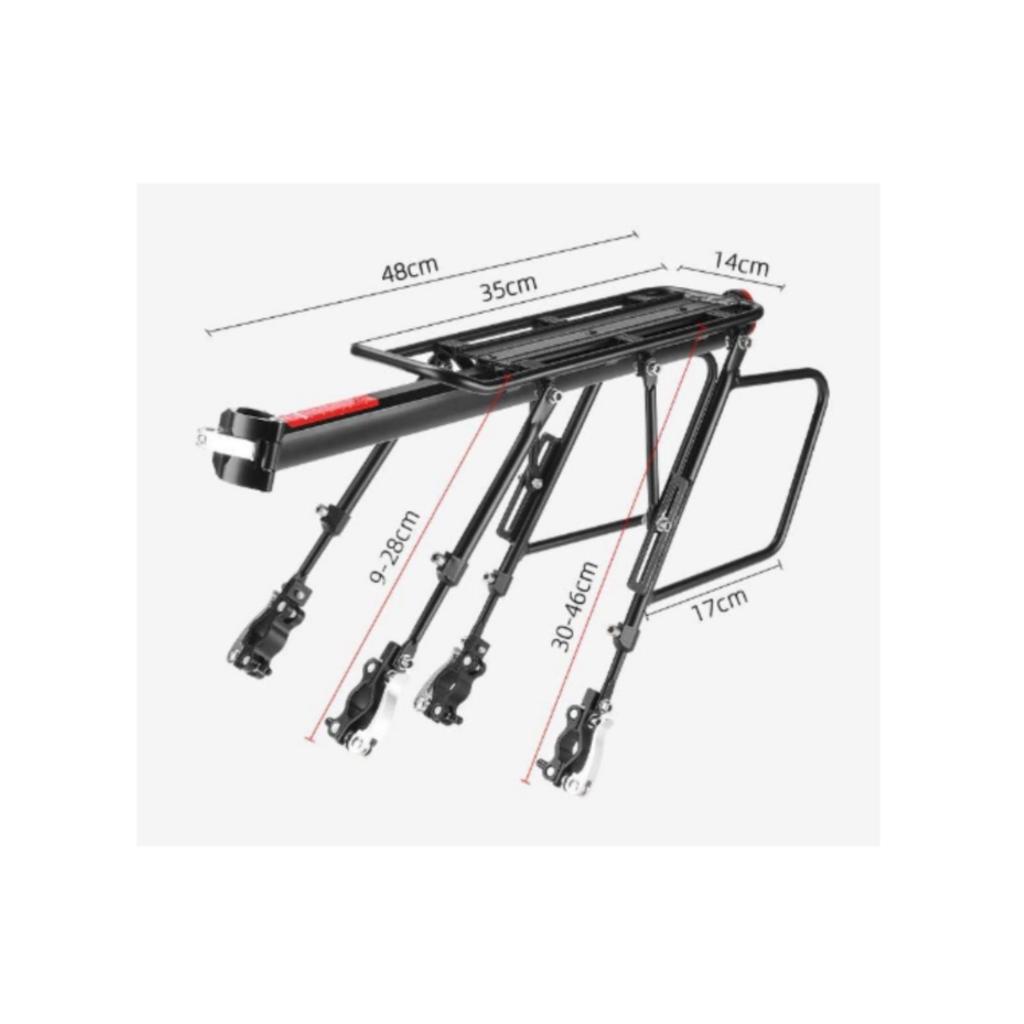 Rear Cargo Rack Aluminum Alloy Bike Sturdy for Commuting