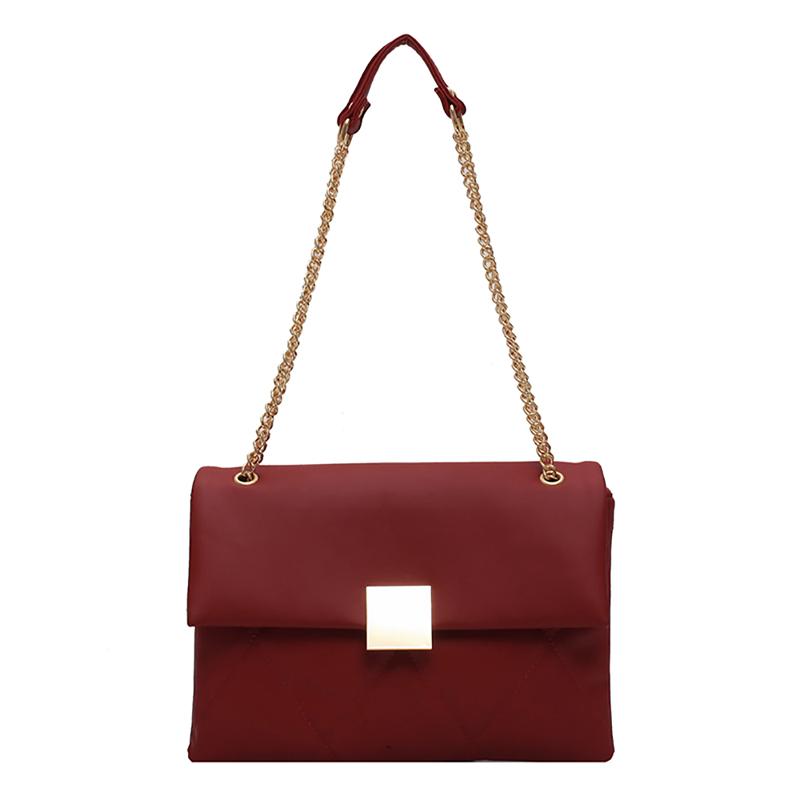 Большая вместимость, модная сумка на цепочке, простая, прочная, квадратная, сумка через плечо, корейский стиль, женская, новая, свадебная сумочка