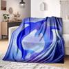 Underwater World Fish Dolphin Pattern Print Soft Flannel Blanket Sheet Sofa Office Air Conditioner Throw Blanket Gift