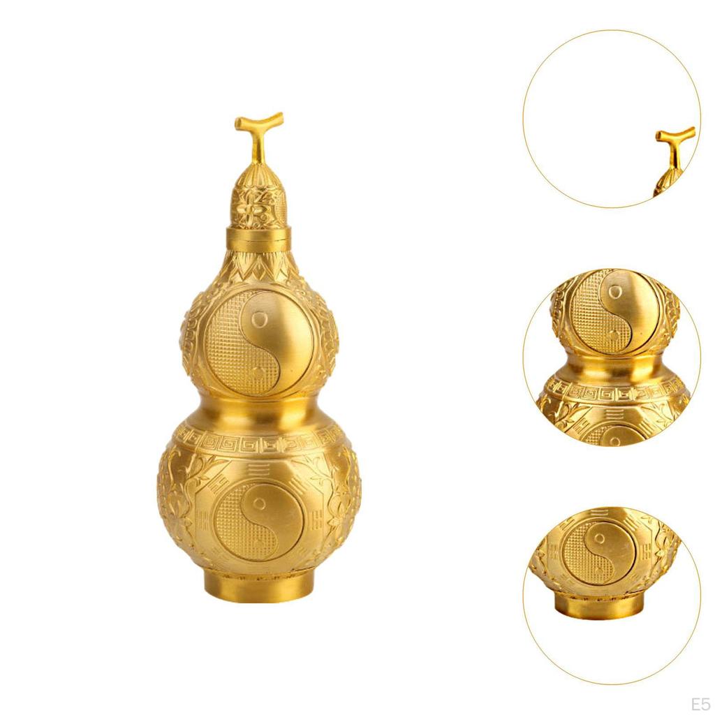 Fortunate Gourd Figurine Decorative Piece Multiuse Tabletop Accent Chinese Feng Shui Design for Home