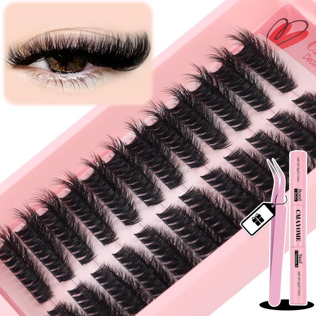 Soft & Natural Segmented False Eyelashes - C Curl, Subtle European/American Style. Choose Your Look for a Big Eye Effect.