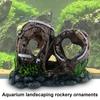 Aquarium Landscape Exquisite Fashion Workmanship Natural Party Home Appearance Resin Artificial Decoration Aquarium Mountain View Fish Tank