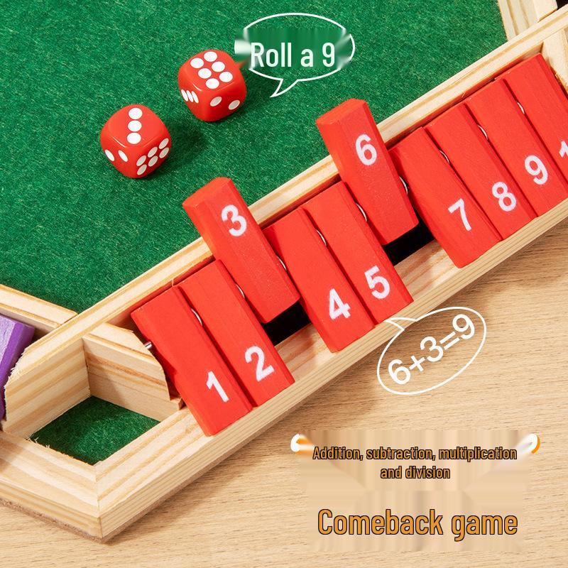 Шестиугольная деревянная математическая игра-перевертыш - Обучающая настольная игрушка для родителей и детей и забава для вечеринок