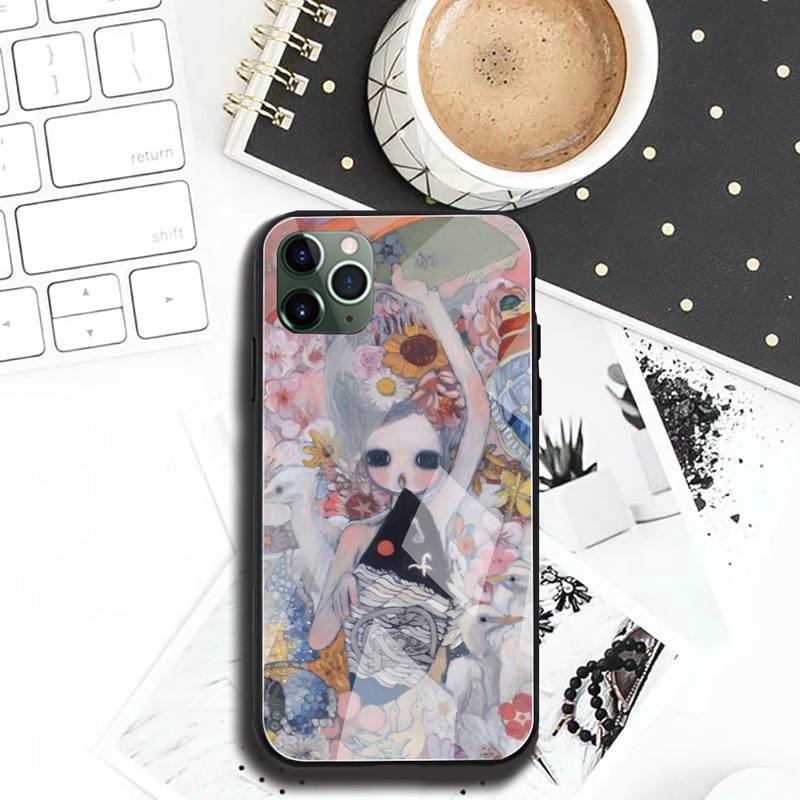 Aya Takano Чехол для телефона Закаленное стекло Для iPhone 13 12 11 Pro Mini XR XS MAX 8 X 7 6S 6 Plus SE 2020 чехол