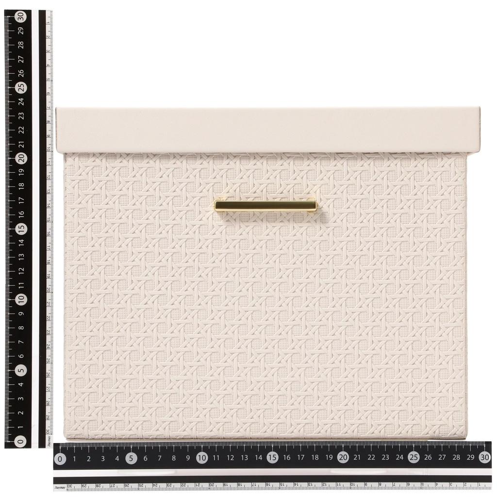 Francfranc [Online Shop Exclusive] Embossed Large Box, Small, Ivory, Storage Box, Perfect for New Homes and Moving