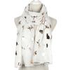 with Frayed Hem Cat Print Scarf Polyester Shawl Wrap Creative Gift Animal Scarf