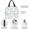 Sage Insulated Lunch Bag for Women Green Leaf Reusable Lunch Box Freezable Cooler Thermal Waterproof Tote Bag for Travel Picnic