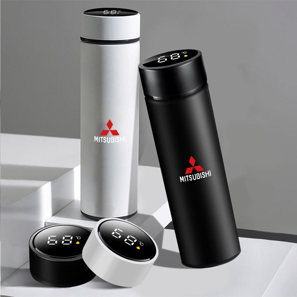 bljm6 500ml Portable Smart Car Thermos Cup LED Temperature Display Bottle For Mitsubishi Ralliart Outlander Lancera Asx Pajero Sport