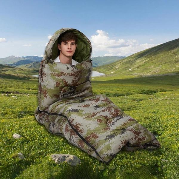 Спальный мешок для кемпинга, сверхлегкий водонепроницаемый 3-сезонный теплый конверт, спальные мешки для путешествий на открытом воздухе, походные принадлежности